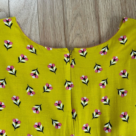Boden Yellow Floral Midi Dress - Picture 9 of 12